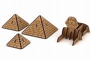 Kit de manualidades PIRÁMIDES Y ESFINGE construction kit Ancient Egypt ...