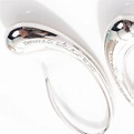 TIFFANY Sterling Silver Elsa Peretti Teardrop Earrings 43797