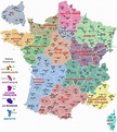 Mapa político da França - mapa Político da França, com as cidades ...