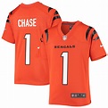 Youth Nike Ja'Marr Chase Orange Cincinnati Bengals 2021 NFL Draft First ...