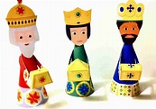 Papercraft de los 3 Reyes Magos de Oriente. - Manualidades a Raudales