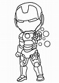 How To Draw Iron Man, Chibi Superheroes Iron Man Drawing, Avengers ...