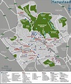 Hampstead, London Karte - Karte von Hampstead, London (England)