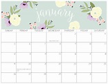 Pick Free Printable January 2020 Pretty Calendar | Calendar Printables ...
