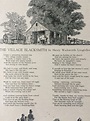 1940s The Village Blacksmith by Henry Wadsworth Longfellow Original ...