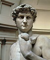 David, head of sculpture by Michelangelo - Michelangelo (Buonarroti) as ...