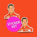Michael Schumacher Sticker Set Choose Your Set Size: 2 3 - Etsy