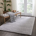 Malibu Shag Solid Silver Grey Area Rug - Walmart.com - Walmart.com