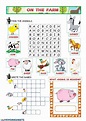 Farm animals Interactive worksheet | Farm animals for kids, English ...