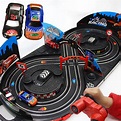 1:43 Hand version Electric rail car track set double RC racing kids ...