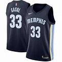 Men's Nike Marc Gasol Navy Memphis Grizzlies Swingman Jersey - Icon Edition