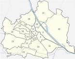 Map of Vienna boroughs / districts and neighborhoods