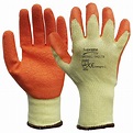 12 x Pair of Latex Coated Rubber Work Gloves (Medium)