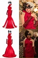 2021 Cruella De Vil Emma Stone Red Dress Cosplay Costume-Takerlama ...