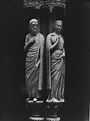 Statues of Philippe Hurepel (1200-34) Count of Clermont and his wife ...