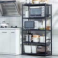 【HappyLife】黑色不鏽鋼廚房收納架 /五層80公分 (YV9993) - PChome 24h購物