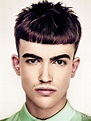 Brunette crop with short fringe | Short fringe, Mens hairstyles, Brunette