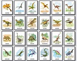 Dinosaur With Names Print Set 24 Dinosaur Watercolor Poster - Etsy UK