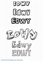 Coloriage du prénom Edwy : à Imprimer ou Télécharger facilement