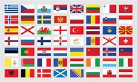Flags of Europe . Flag of European Countries 10550233 Vector Art at ...