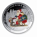 Silver Colored Coin SANTA CLAUS, "Christmas Coins" Series, Liberia - 1/2 oz