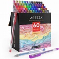 ARTEZA Gel Ink Pens, Assorted Colors, Set of 60 - Walmart.com - Walmart.com