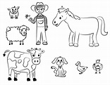 Dibujos para colorear de animales de granja. DibujosWiki.com
