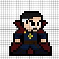 Doctor Strange Perler Bead Pattern | Pixel art grid, Pixel art, Perler ...