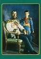 Tsar Nicholas ll of Russia with Tsarevich Alexei Nikolaevich Romanov of ...