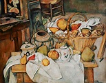 Still life with fruit basket - oil painting of Paul Cézanne as art ...