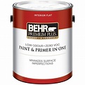 BEHR PREMIUM PLUS Interior Flat Paint & Primer - Ultra Pure White, 3 ...