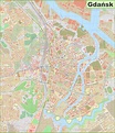 Large detailed map of Gdańsk