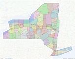New York State Map With County Lines Time Zones Map - Bank2home.com