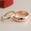 personalised solid gold wedding band set by alison moore designs ...