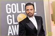 Sebastian Stan Sports Full Beard & Longer Hair at Golden Globes 2023 ...