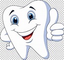 Ilustración animada de diente blanco, patología dental de dibujos ...