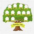 Dibujado A Mano Verde árbol Grande árbol Genealógico Relación Familiar ...