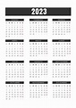 Calendarios de 2023 Gratis para Descargar & Imprimir