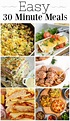 Weekly Family Meal Plan - 30 Minute Meals - Diary of A Recipe Collector