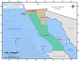 Mapa de municipios de Baja California | DESCARGAR MAPAS