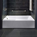 KOHLER Bellwether 60 in. x 32 in. ADA Cast Iron Alcove Bathtub with ...