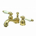 Elements of Design Chicago Polished Brass 2-Handle 4-in Mini Widespread ...