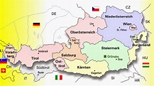 österreich Karte Mit Hauptstädten | creactie