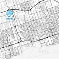 Nice bright vector map of Whitby, Ontario, Canada with fine structures ...