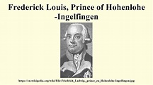 Frederick Louis, Prince of Hohenlohe-Ingelfingen - YouTube