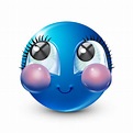 Pretty Blue Smiley | Blue emoji, Funny emoji faces, Funny emoji
