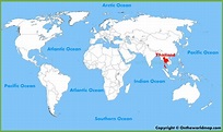Thailand location on the World Map - Ontheworldmap.com