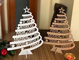 Personalised Family Name Christmas Tree Custom Xmas Gift for Family ...