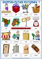 Shopping Vocabulary ESL Picture Dictionary Worksheets
