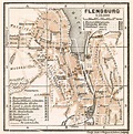 Old map of Flensburg in 1911. Buy vintage map replica poster print or ...